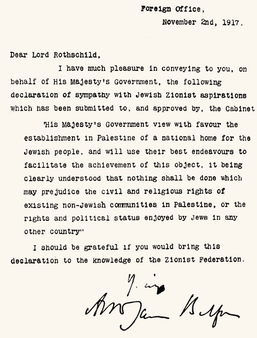 Balfour declaration